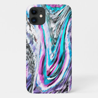 Misto de gradiente e chuviscado, ciano e pink Case-Mate iPhone case