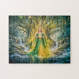 Mistress Beneath the World Tree Enchanted Fantasy Jigsaw Puzzle