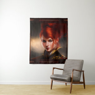 Mistress Of The Wind AI Concept Art by Xzendor7 Tapestry