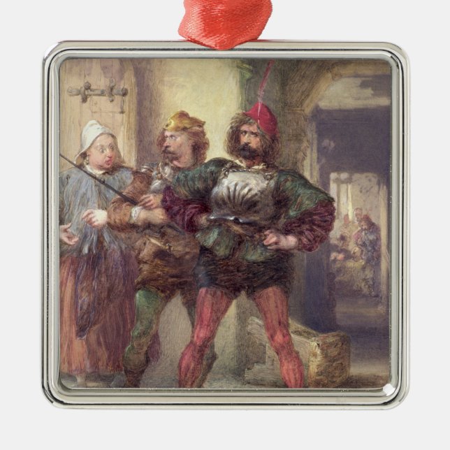 Mistress Quickly, Nym and Bardolph Metal Tree Decoration (Front)