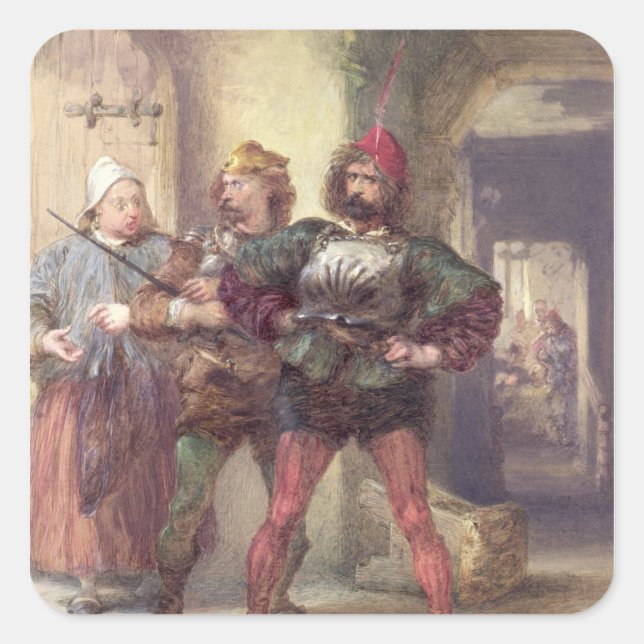 Mistress Quickly, Nym and Bardolph Square Sticker (Front)