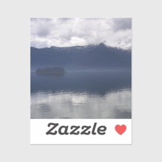Misty Alaskan Sea in Shades of Blue