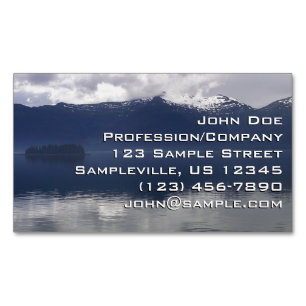 Misty Alaskan Sea in Shades of Blue Magnetic Business Card
