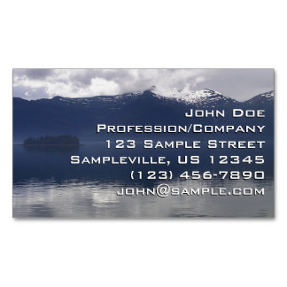 Misty Alaskan Sea in Shades of Blue Magnetic Business Card