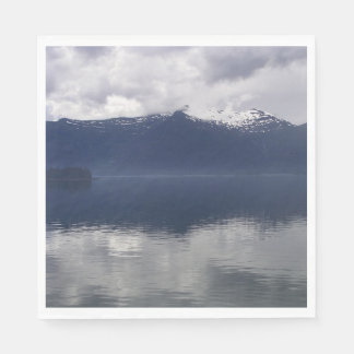 Misty Alaskan Sea in Shades of Blue Napkin