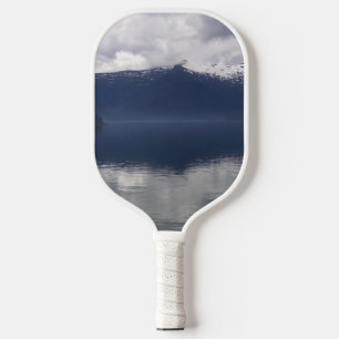 Misty Alaskan Sea in Shades of Blue Pickleball Paddle