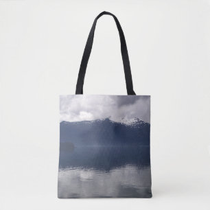 Misty Alaskan Sea in Shades of Blue Tote Bag