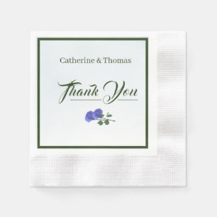 Misty Blue and Green Paper Napkin