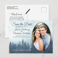 Misty Blue Mountains Oval Photo Save The Date