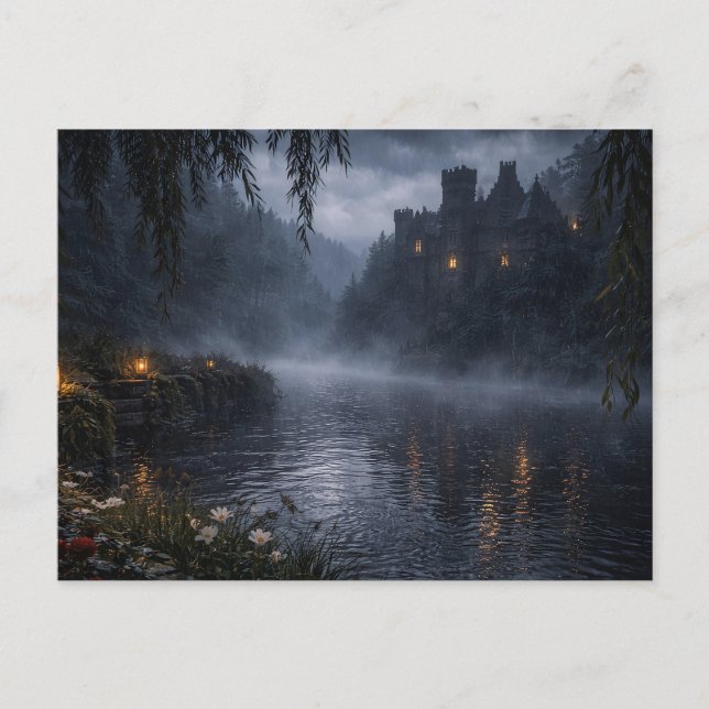 Misty Castle Lake Postcard (Front)