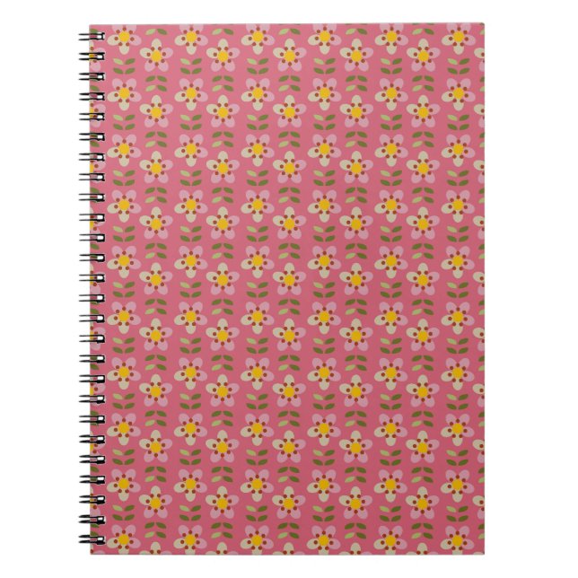 MISTY CHARM - Botanical Pattern Notebook (Front)