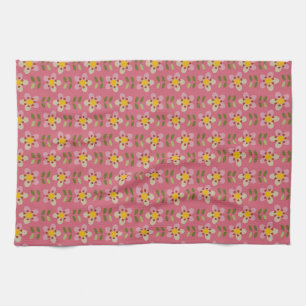Misty Charm - Pink Dreamy Floral Tea Towel