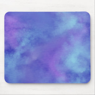 Misty Clouds Blue Mouse Pad