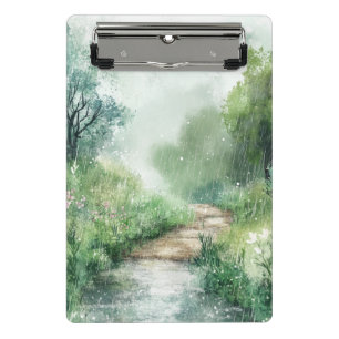 Misty Country Road Forest Path Landscape (2) Mini Clipboard
