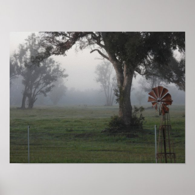 Misty Countryside  Poster (Front)
