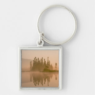 Misty dawn on East Inlet, Pittsburg, New Key Ring