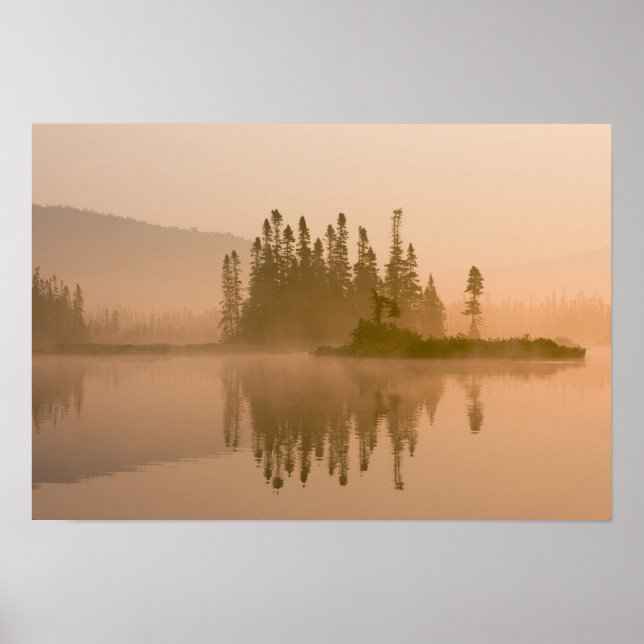 Misty dawn on East Inlet, Pittsburg, New Poster (Front)