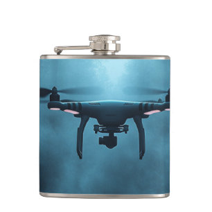Misty Drone Vinyl-Wrapped Flask