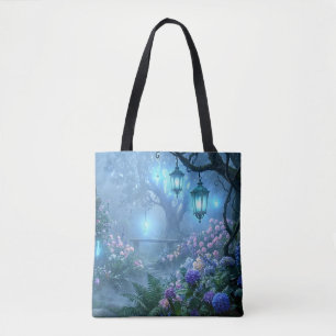 Misty Echoes from the Garden of Blue Fog Tote Bag