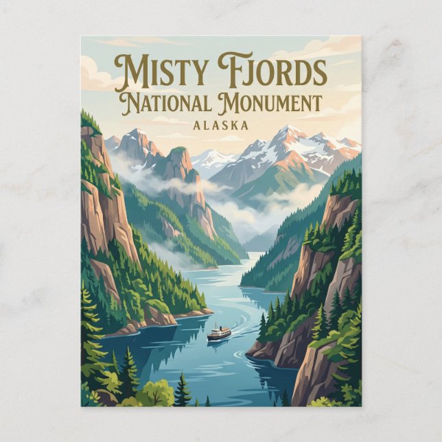 Misty Fjords National Monument Alaska Postcard (Front)