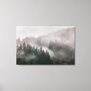 Misty Forest in the Mountains Canvas Print