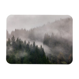Misty Forest in the Mountains Magnet