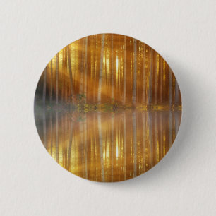 Misty Forest Scene 6 Cm Round Badge