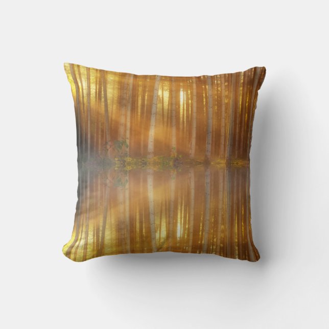 Misty Forest Scene Cushion (Front)