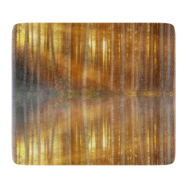 Misty Forest Scene Cutting Board (Front)