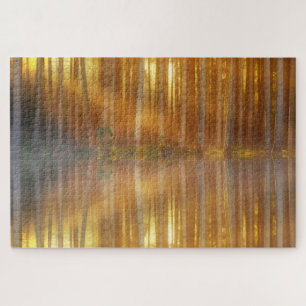 Misty Forest Scene Jigsaw Puzzle