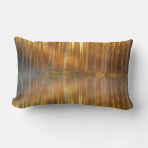 Misty Forest Scene Lumbar Cushion