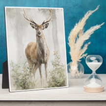 Misty Forest Stag Art