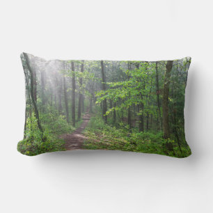 Misty Forest Trail at Castle Mound Lumbar Cushion