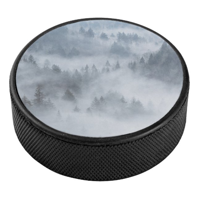 Misty Forest Valley Hockey Puck (3/4)