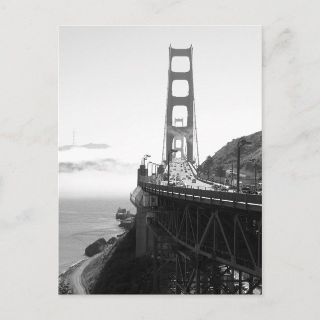 Misty Golden Gate Bridge V Postcard (Front)