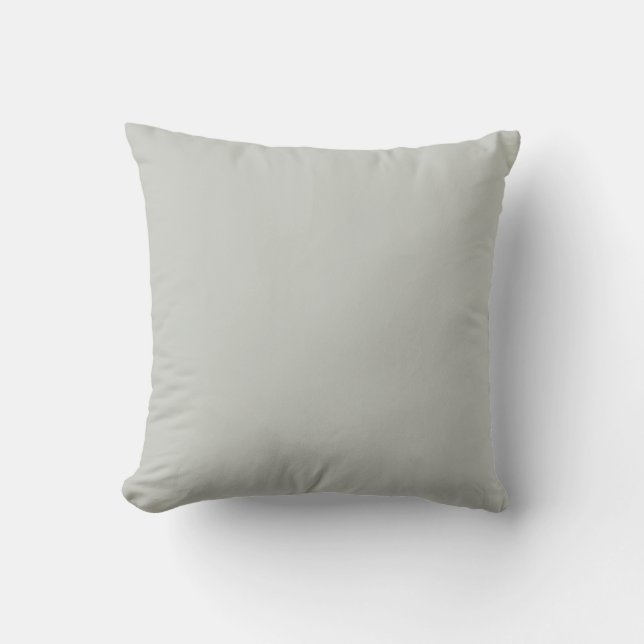 Misty Grey Green Solid Colour Cushion (Front)