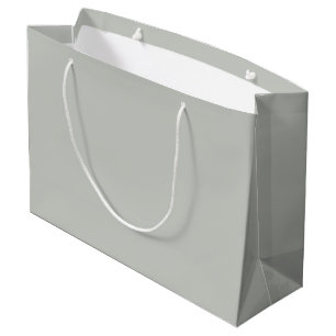 Misty Grey Green Solid Colour Large Gift Bag
