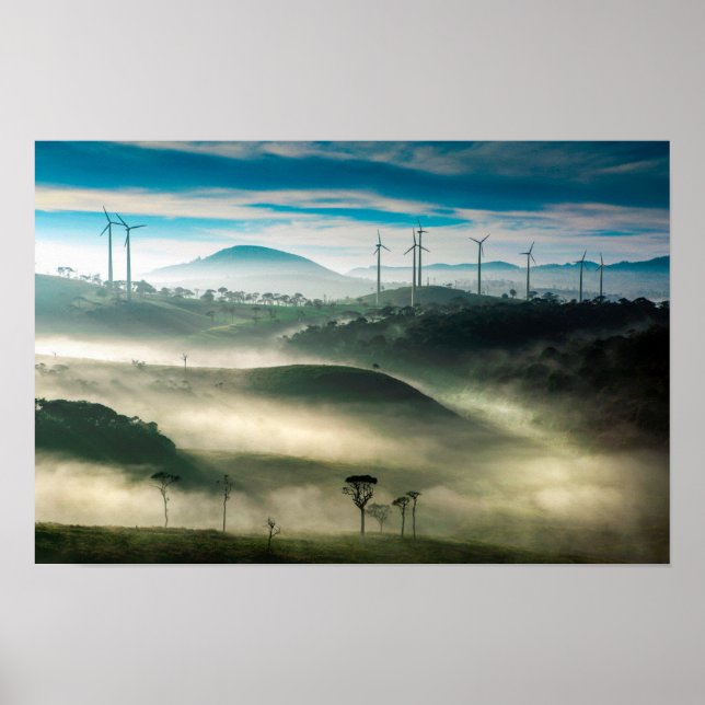 Misty Highlands Wind Farm Sri Lanka Poster (Front)
