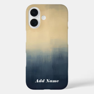 Misty Horizon – Abstract Gradient Cityscape Art Pr iPhone 16 Case