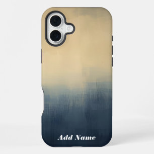 Misty Horizon – Abstract Gradient Cityscape Art Pr iPhone 16 Plus Case
