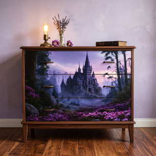Misty Indigo Gothic Castle Glade Decoupage Tissue Paper