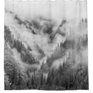 Misty Jiuzhaigou: UNESCO Heritage China. Shower Curtain