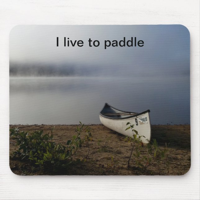 Misty Lake Canoe Mouse Pad (Front)