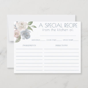 Misty Lake   Lovely Soft Dusty Hued Recipe Card