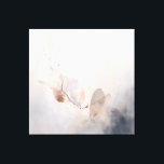 Misty Lake Sunrise Golden Reflection Canvas Print<br><div class="desc">Soft golden sunlight pierces through thick morning mist over a calm lake, creating a luminous path of reflection across the water. Tall reeds line the shore while distant trees fade into the haze, and the sky blends warm peach and rose tones into pale blue-gray. The composition radiates profound stillness, gentle...</div>