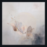 Misty Lake Sunrise Golden Reflection Poster<br><div class="desc">Soft golden sunlight pierces through thick morning mist over a calm lake, creating a luminous path of reflection across the water. Tall reeds line the shore while distant trees fade into the haze, and the sky blends warm peach and rose tones into pale blue-gray. The composition radiates profound stillness, gentle...</div>