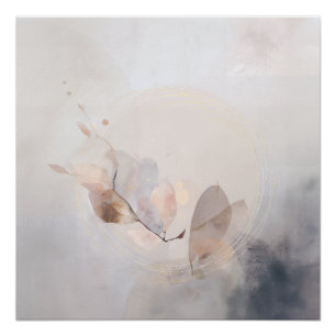 Misty Lake Sunrise Golden Reflection Poster