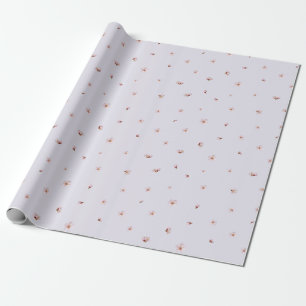 Misty Lavender Cherry Blossom Floral Pattern Wrapping Paper