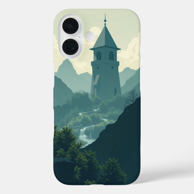 Misty Morning: A Peaceful Landscape Case-Mate iPhone Case (Back)