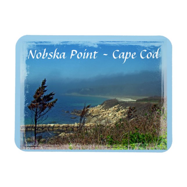 Misty Morning at Nobska Point - Cape Cod MA Magnet (Horizontal)